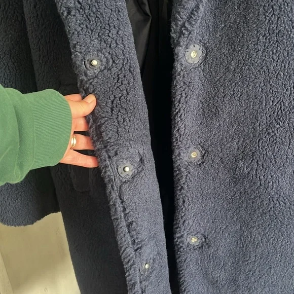 Madewell Sherpa Teddy Coat size L new - Picture 6 of 14